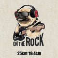 Fashion Animal on the rock DTF Thermo Sticker Decals Heat Transfer On Clothes Iron On Patch For Hoodies Press Print Man & Woman