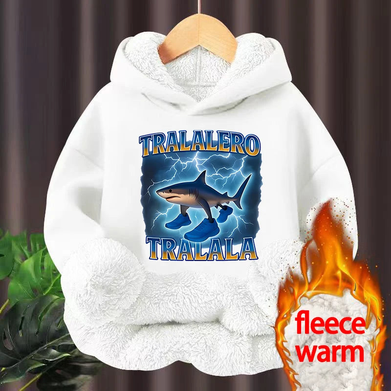Italian Brainrot Animals Pullover Hoodies Cappuccino Assassino Lamb Fleece Kid Sweatshirt Sahur Anime Cartoons Clothes Tops Gift