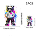 Cool Punk Bears Patches On Clothes Thermal Press Decal T-Shirt Parches Ropa Hoodies Heat Transfer DIY Clothes Stickers Iron On