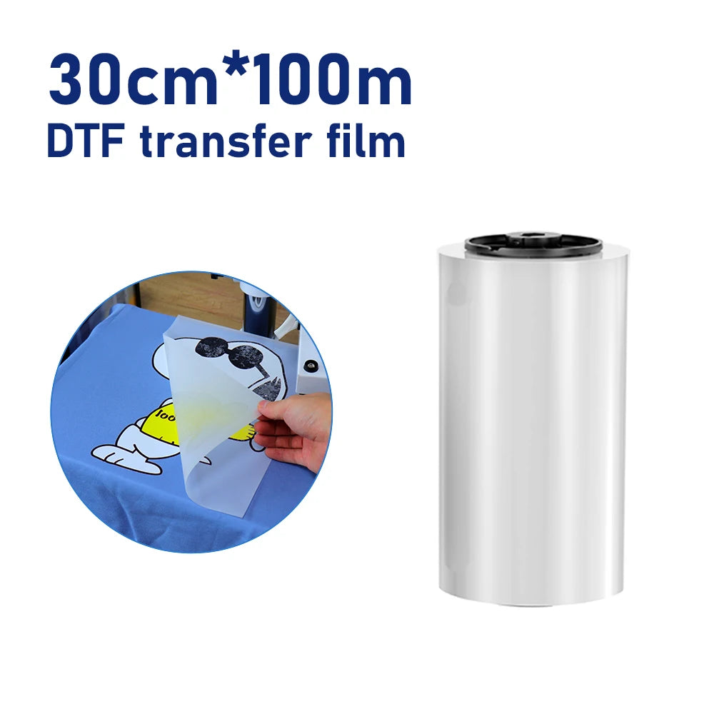 Colorsun DTF Transfer paper PET Roll Film DTF PET film DTF Film for Printing On T-shirt Hoodies Shoes PET Film Rolls