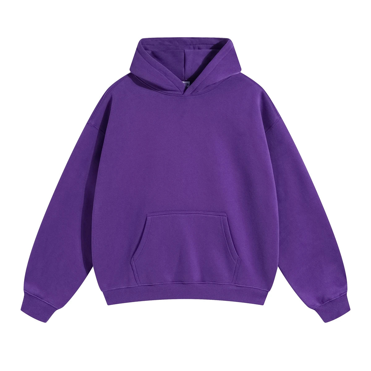 Cotton Baggy Fleece Hoodies for Men Solid Color Plush Pullovers Oversized Hooded Sweatshirt Autumn Winter Thick Clothes Unisex