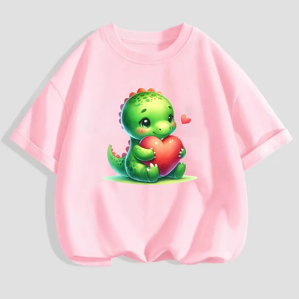 15cm Kids Kawaii Baby Dinosaur Dtf Transfers Ready To Press Patches For Clothing T-shirt Hoodies Heat Transfer Clothes Stickers
