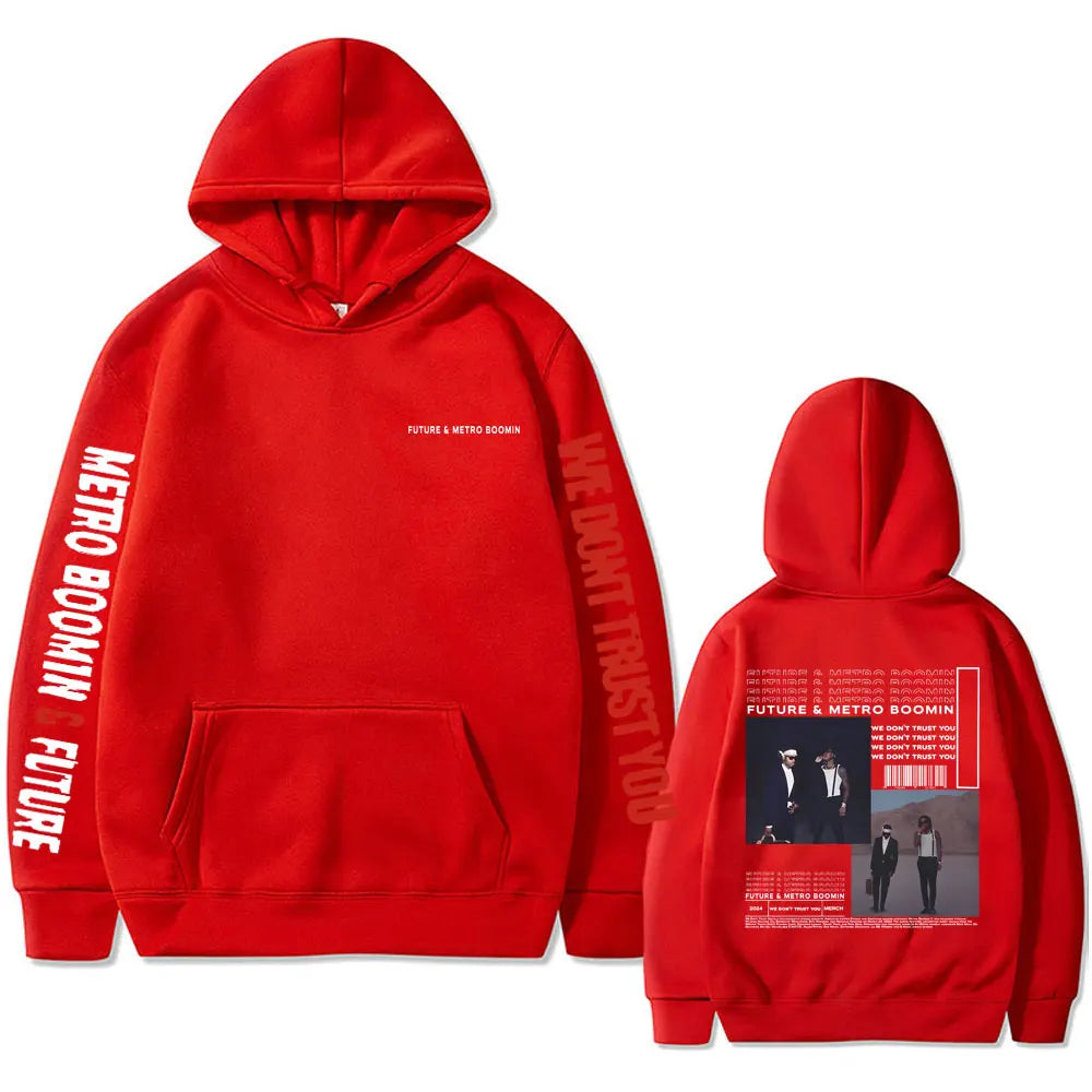 Rapper Future Metro Boomin Print Hoodie We Don't Trust You Album Graphic Hoodies Men's Hip Hop Sweatshirts Oversized Streetwear
