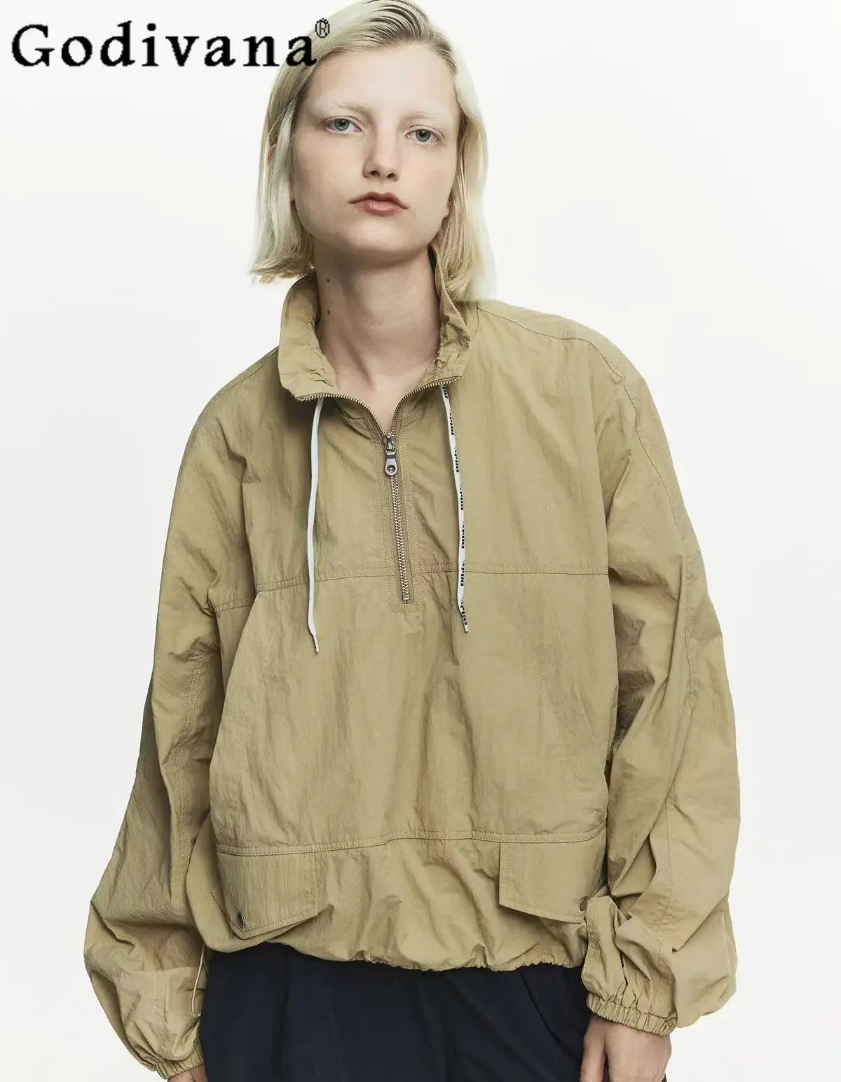 Japanese Sweet Fashion Casual Sweatshirt Spring Autumn New 2025 Women's Slim Zip Long Sleeve Tops French Elegant Basic Hoodies