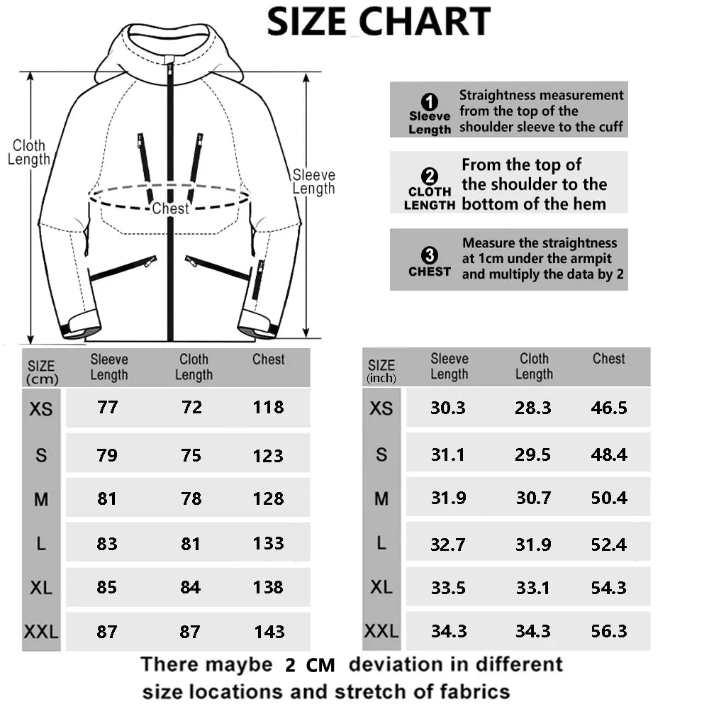 New Multi Functional Unisex Skiing Jackets Outdoor Sport Waterproof Ski Coats Winter Insulated Snow Coat Mountain Men Hoodies