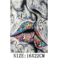 Funny Graffiti Iron On Transfer For Clothing DIY Retro Heat Sticker On T-shirt Hoodies Exquisite Pictures Patches On Clothes
