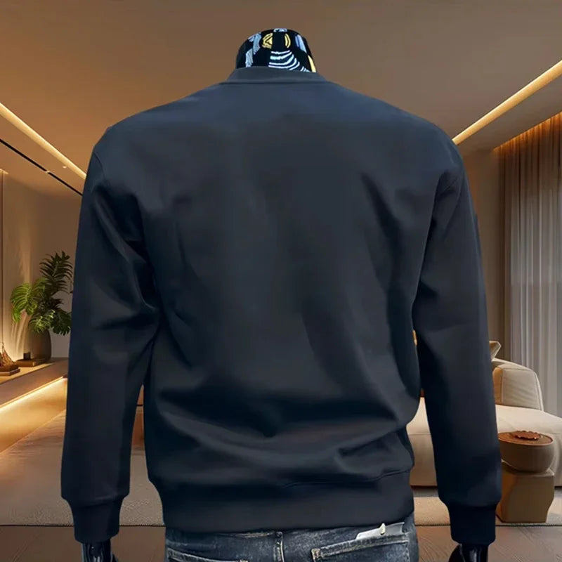 Casual Fashion Men's O-Neck Hoodies Plus Size 1XL-7XL Spring Autumn Soft Long Sleeved Tops Outdoor Pullover Wear Male Clothing