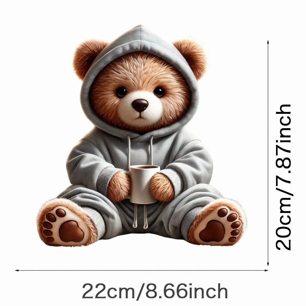 Cool Punk Bears Patches On Clothes Thermal Press Decal T-Shirt Parches Ropa Hoodies Heat Transfer DIY Clothes Stickers Iron On
