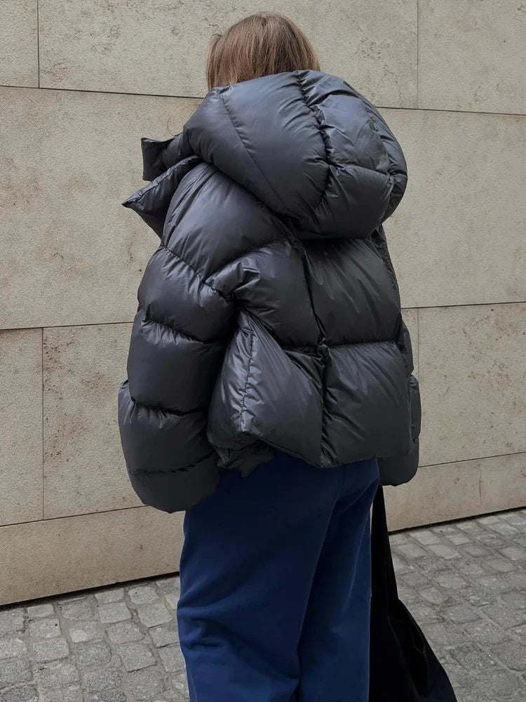 TARUXY Thick Parkas Long Sleeve Top Women Autumn Winter Warm Coat Women's Street Fashion Hoodies Woman Cotton-padded Jacket 2023