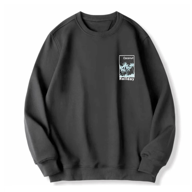Casual Fashion Men's O-Neck Hoodies Plus Size 1XL-7XL Spring Autumn Soft Long Sleeved Tops Outdoor Pullover Wear Male Clothing
