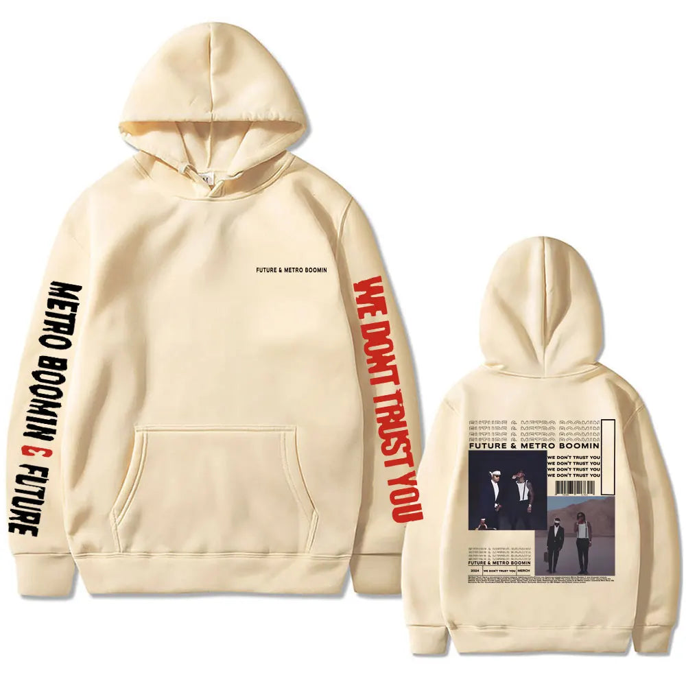 Rapper Future Metro Boomin Print Hoodie We Don't Trust You Album Graphic Hoodies Men's Hip Hop Sweatshirts Oversized Streetwear