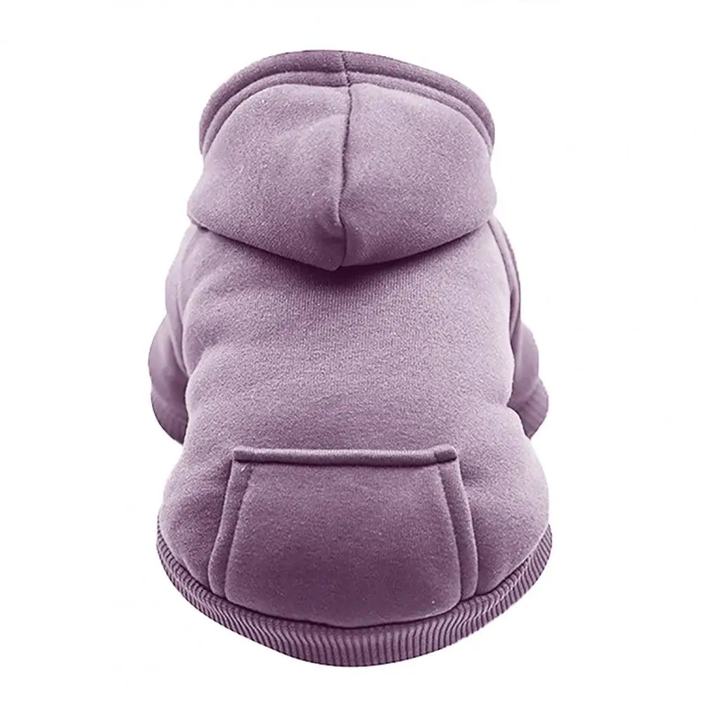 Dog Hoodies Puppy Pet Hooded Sweatshirt Autumn Winter Two-legged Pocket Cat Dog Clothes
