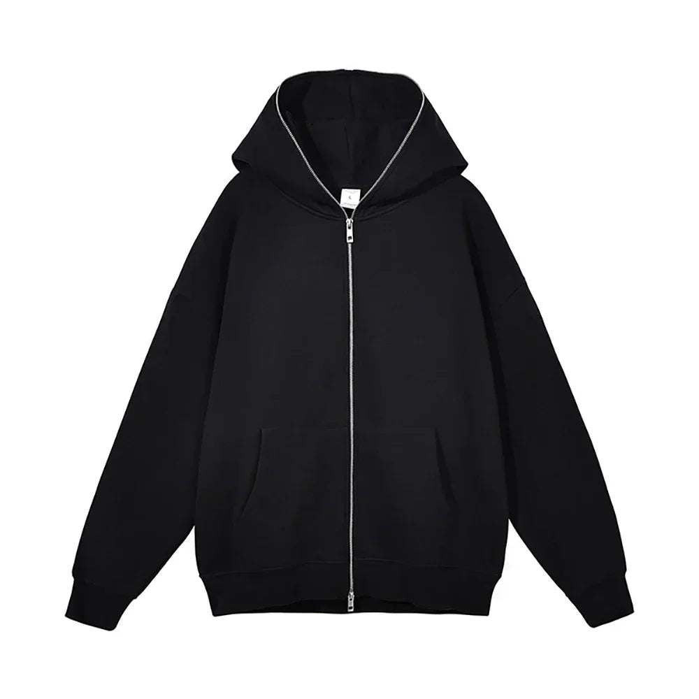 Men's and women's full zip hooded jackets, zip hoodies, casual cardigans, streetwear hip-hop PVD, Y2K clothing, spring fashion