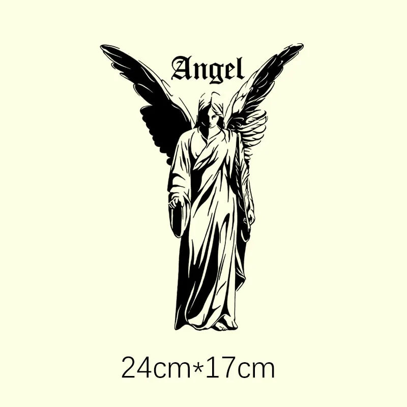Butterfly Girl Angel sculpture Vinyl Heat Transfer Sticker applique Heat Pressed Decal Clothing T-shirt Jackets hoodies Washable