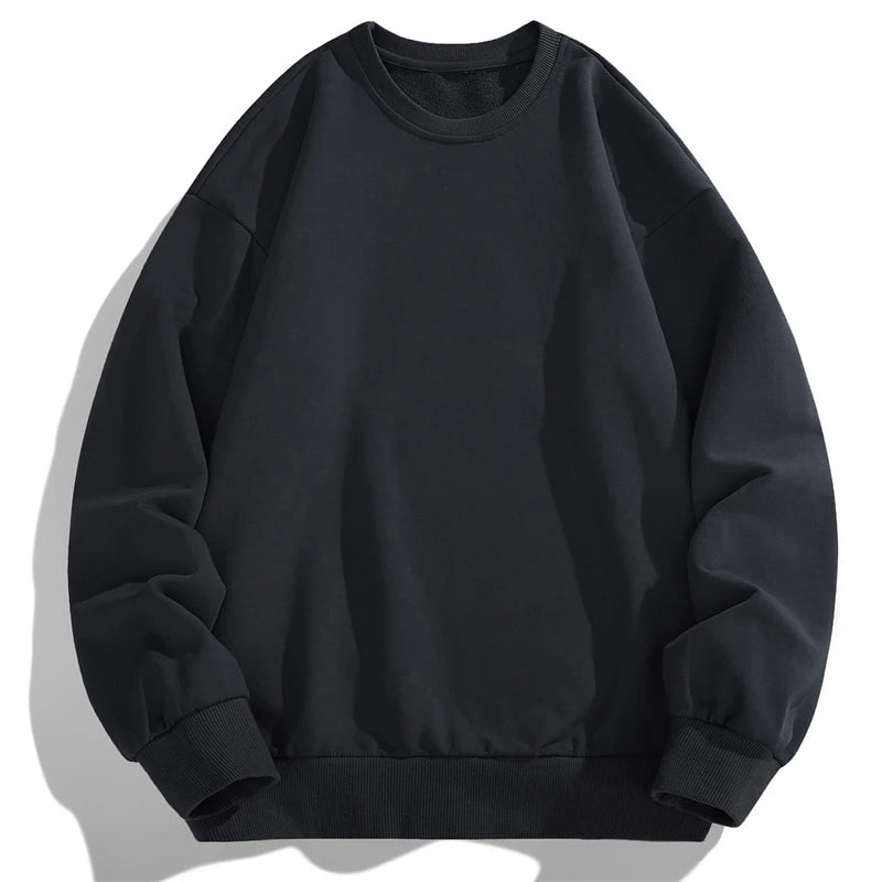 Casual Fashion Men's O-Neck Hoodies Plus Size 1XL-7XL Spring Autumn Soft Long Sleeved Tops Outdoor Pullover Wear Male Clothing