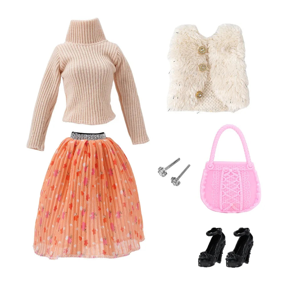 Fashion 30cm Doll Handmade Hoodies Doll Sports Sweatshirt Shorts Skirt Outfits For 1/6 DIY Doll Clothes Accessories