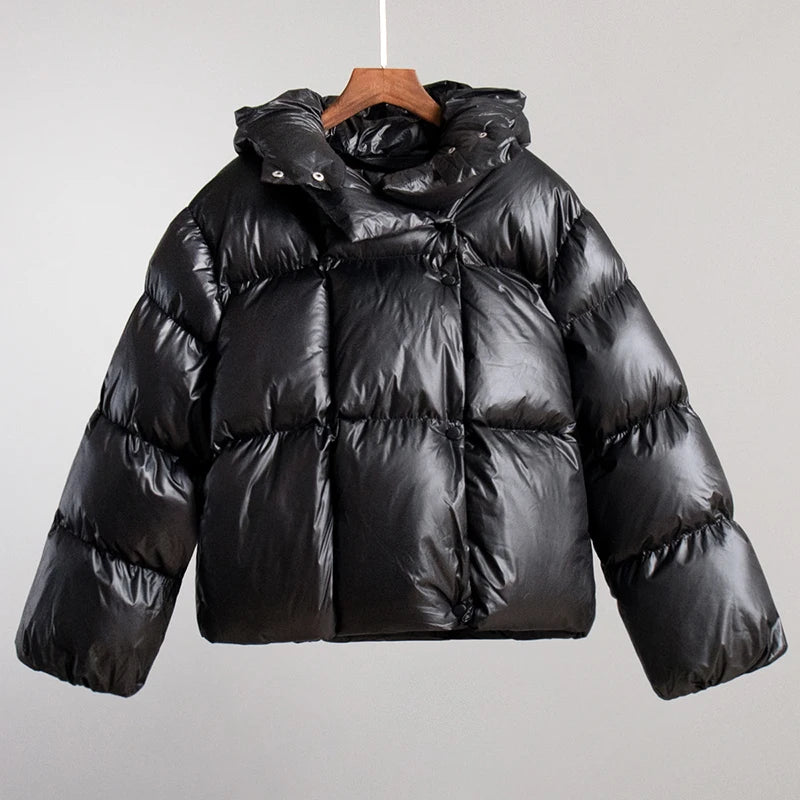 TARUXY Thick Parkas Long Sleeve Top Women Autumn Winter Warm Coat Women's Street Fashion Hoodies Woman Cotton-padded Jacket 2023