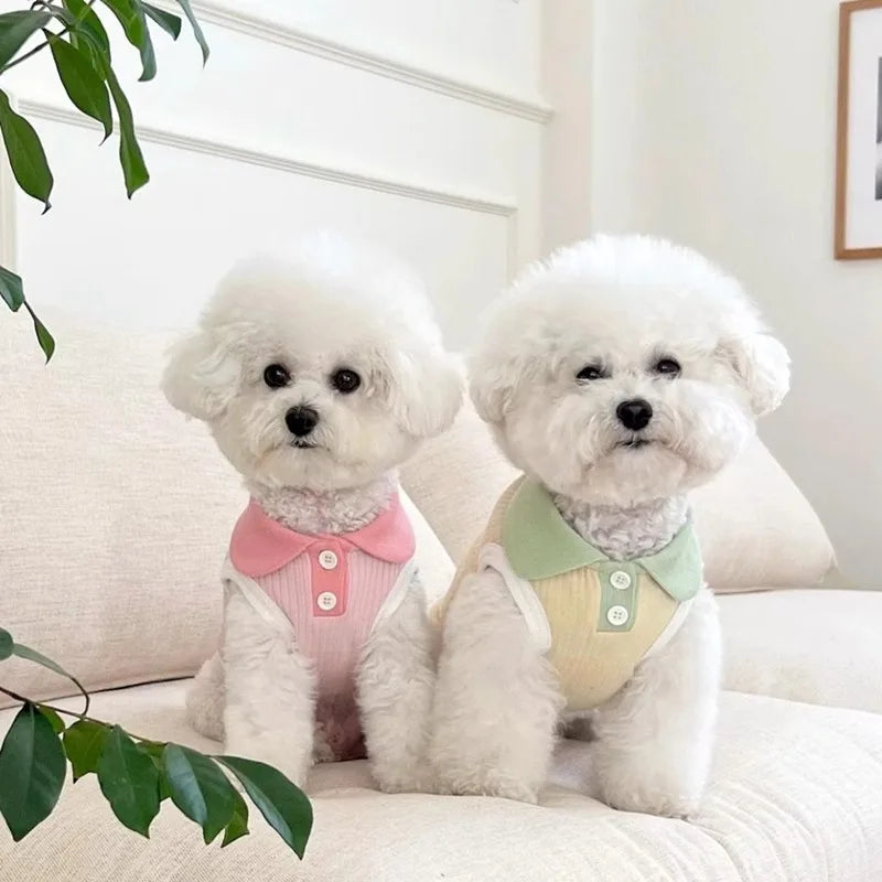 Dog Polo Shirts Cotton Solid Dog Vest Summer Puppy Clothes for Small Dog Pet T Shirt Chihuahua Bichon Dog Hoodies Cat Clothing