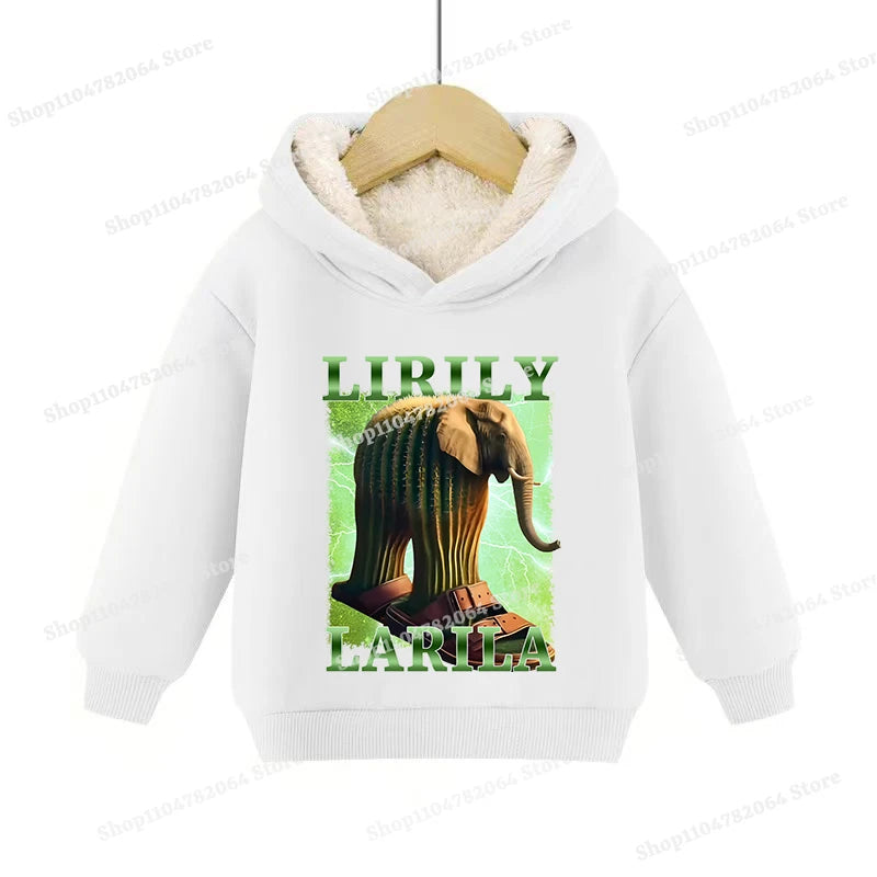 Italian Brainrot Animals Pullover Hoodies Cappuccino Assassino Lamb Fleece Kid Sweatshirt Sahur Anime Cartoons Clothes Tops Gift