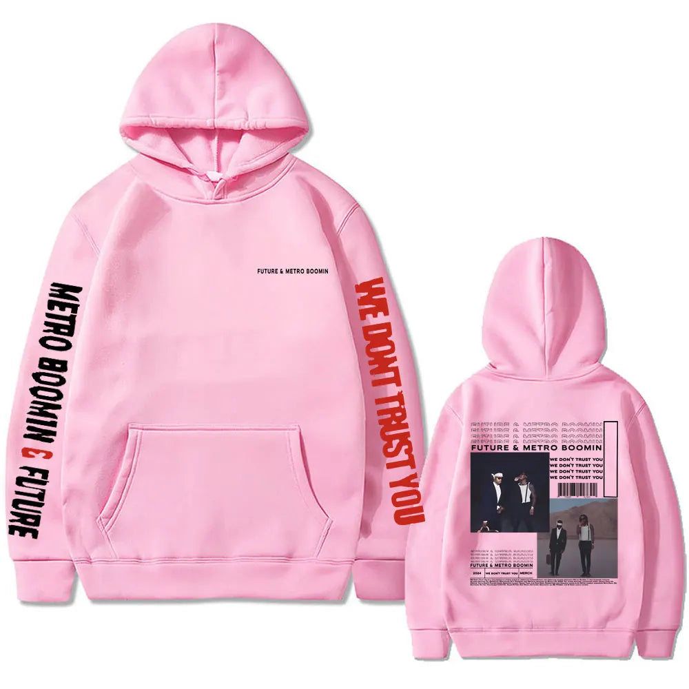 Rapper Future Metro Boomin Print Hoodie We Don't Trust You Album Graphic Hoodies Men's Hip Hop Sweatshirts Oversized Streetwear