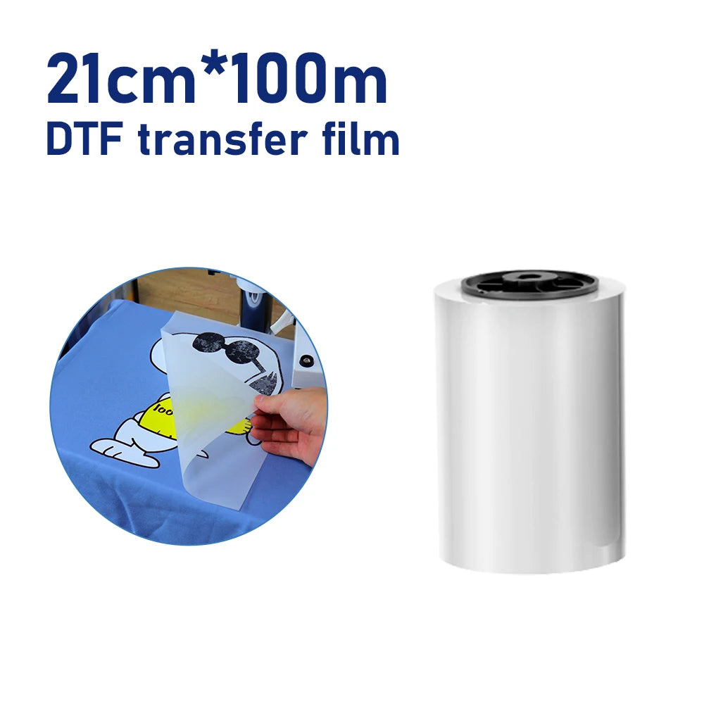 Colorsun DTF Transfer paper PET Roll Film DTF PET film DTF Film for Printing On T-shirt Hoodies Shoes PET Film Rolls