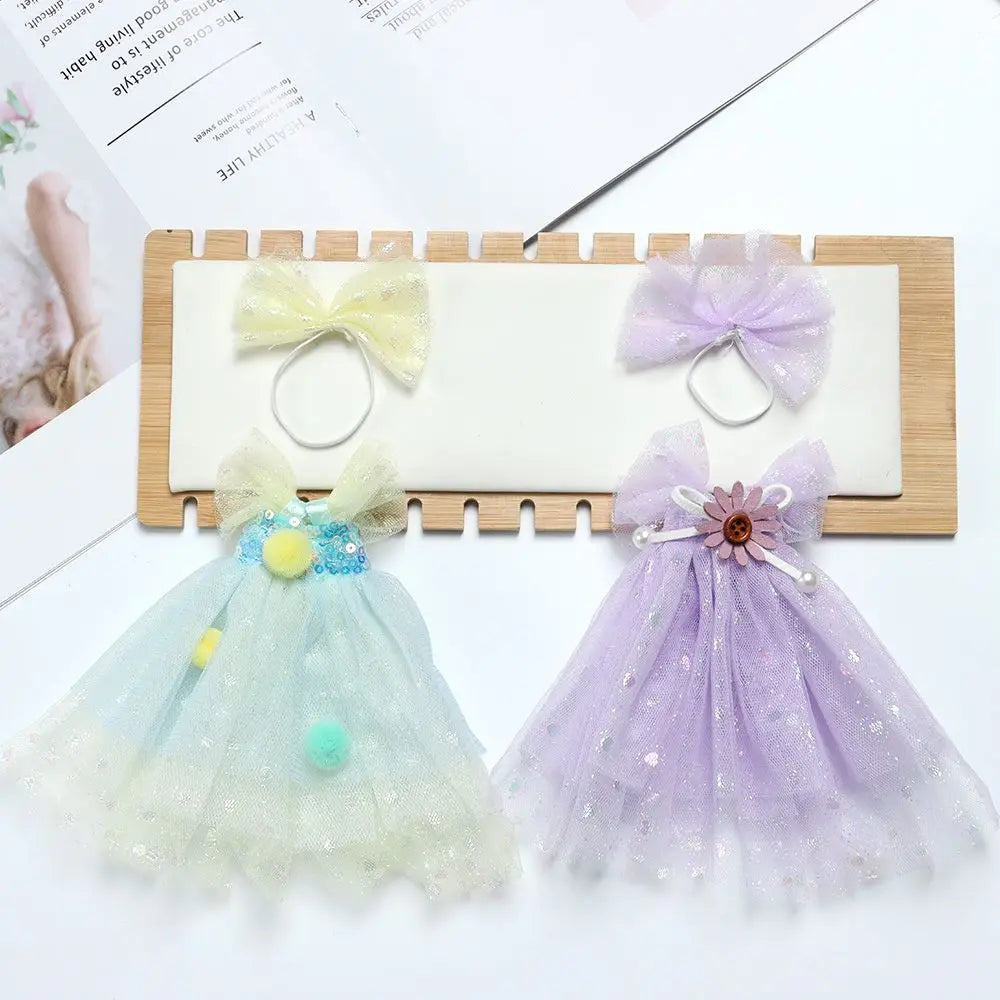 16CM Doll Clothes Suit Lace Princess Dress Headwear Cute Hoodies Skirt Overall Vest Hat OB11 Clothes Outfit 1/8BJD Accessories